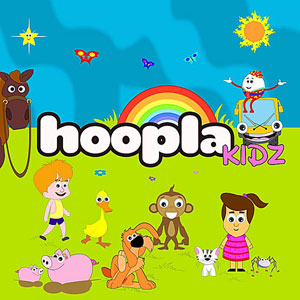 HooplaKidz logo with its character group