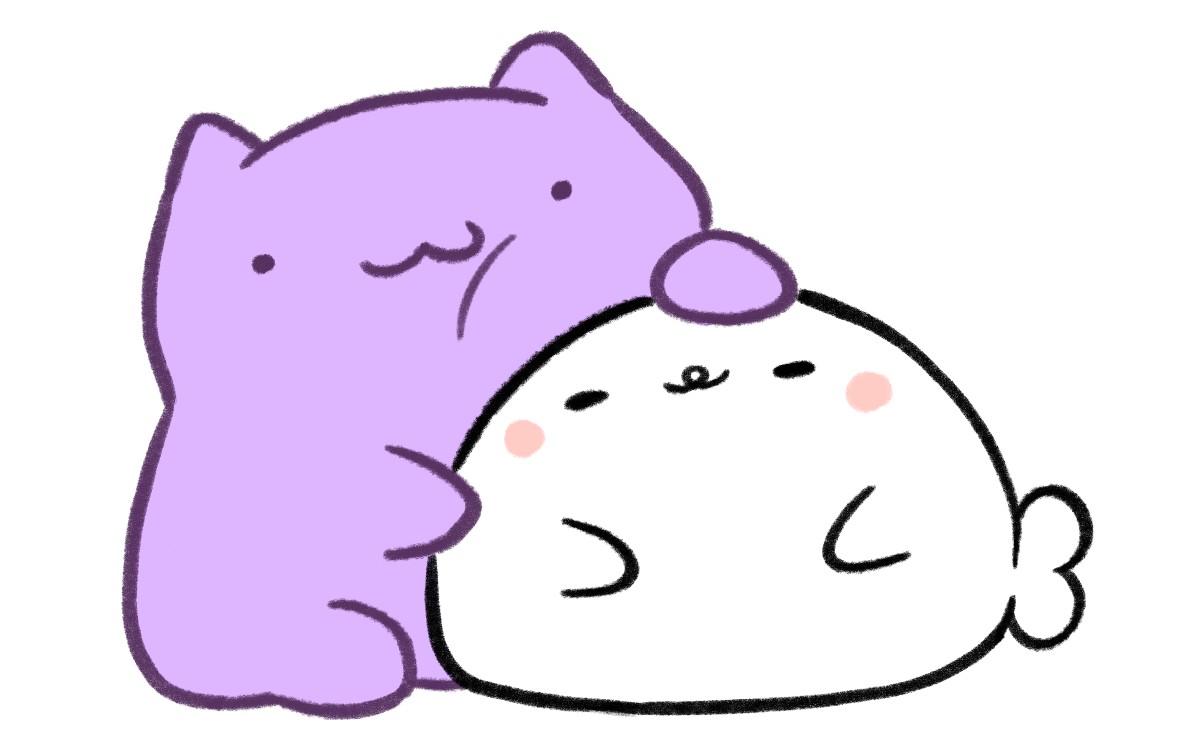 Two Maddie Dance Party characters sharing a hug